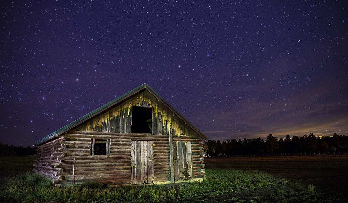 Twilight Photograph of a Barn